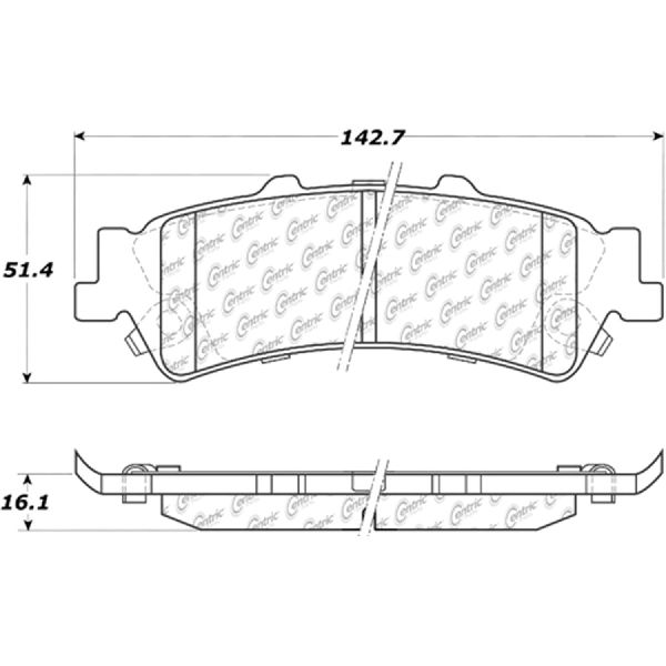 2003-2005 Chevrolet Astro Disc Brake Pad Set - Rear (Centric)
