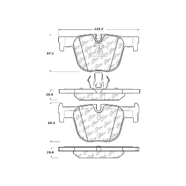 2014-2016 BMW 428i Disc Brake Pad Set - Rear (Centric)