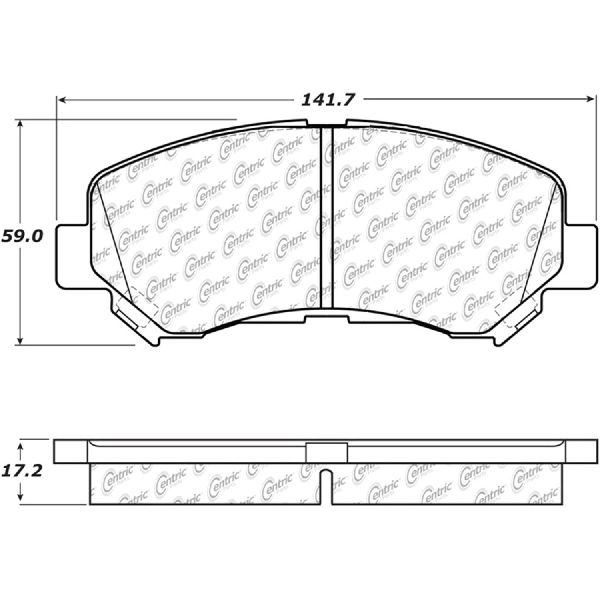 2010-2016 Suzuki Kizashi Disc Brake Pad Set - Front (Centric)