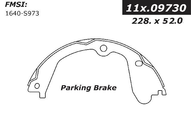 2009-2023 Chevrolet Express 3500 Parking Brake Shoe - Rear (Centric)