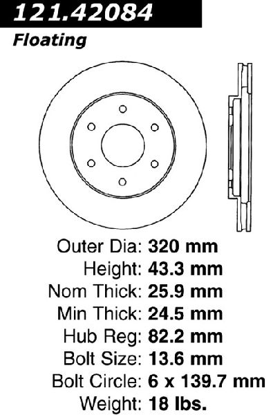 2004-2005 INFINITI QX56 Disc Brake Rotor - Front (Centric)