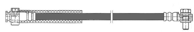 2013-2017 Ford Police Interceptor Utility Brake Hydraulic Hose - Front or Front Left (Centric)
