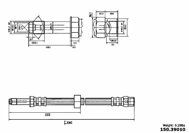 2005-2006 Volvo S80 Brake Hydraulic Hose - Front (Centric)