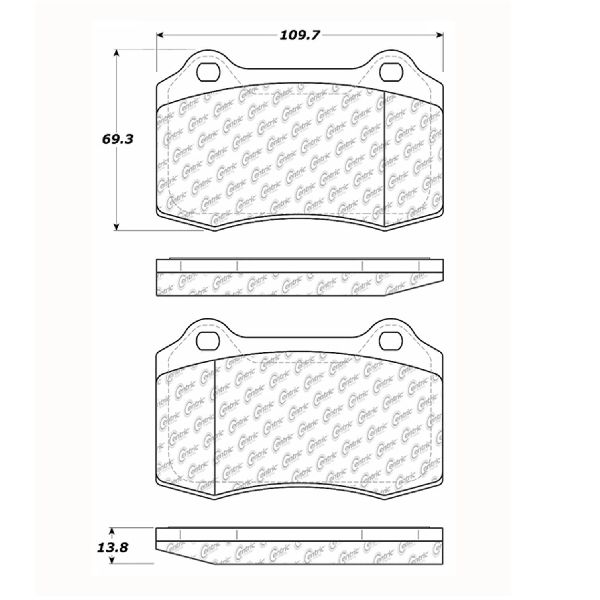 2004-2007 Volvo V70 Disc Brake Pad Set - Rear (Centric)