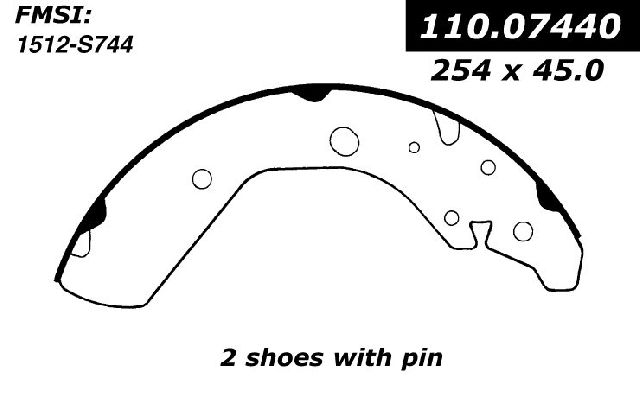 1999-2001 Honda Odyssey Drum Brake Shoe - Rear (Centric)