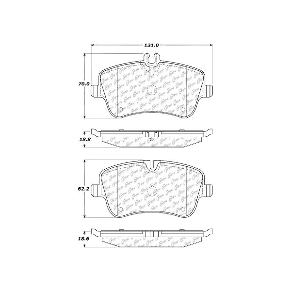 2006-2007 Mercedes-Benz C280 Disc Brake Pad Set - Front (Centric)