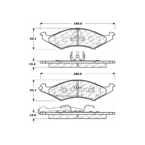 1988-1992 Lincoln Continental Disc Brake Pad Set - Front (Centric)