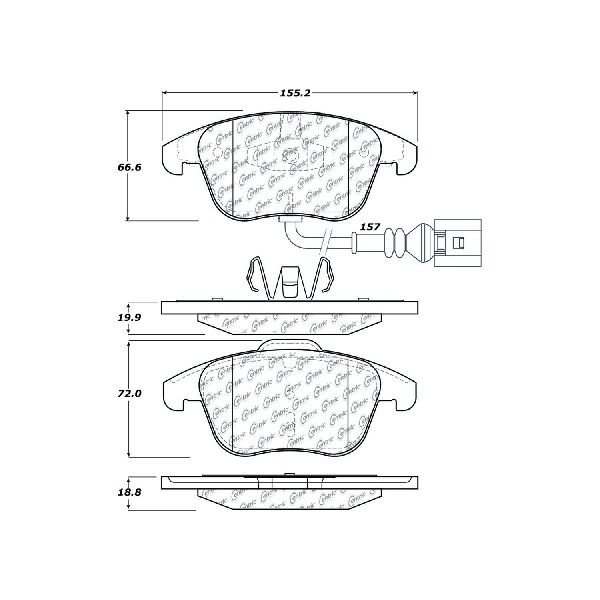 2009-2017 Volkswagen Tiguan Disc Brake Pad Set - Front (Centric)