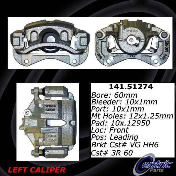 2010-2015 Hyundai Tucson Disc Brake Caliper - Front Left (Centric)