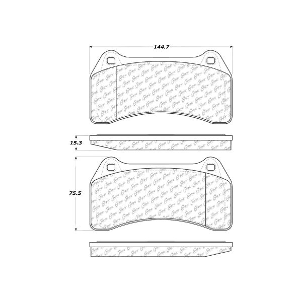 2003-2005 Jaguar S-Type Disc Brake Pad Set - Front (Centric)