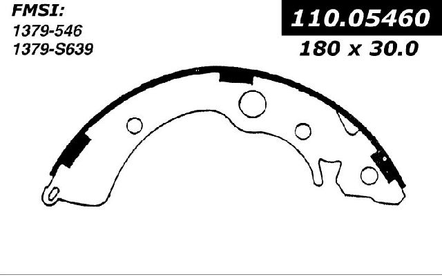 1988-1991 Honda CRX Drum Brake Shoe - Rear (Centric)