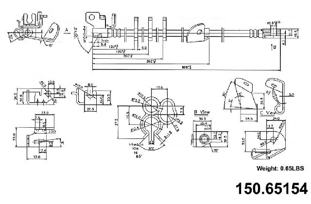 2002-2006 Lincoln Navigator Brake Hydraulic Hose - Front Left (Centric)