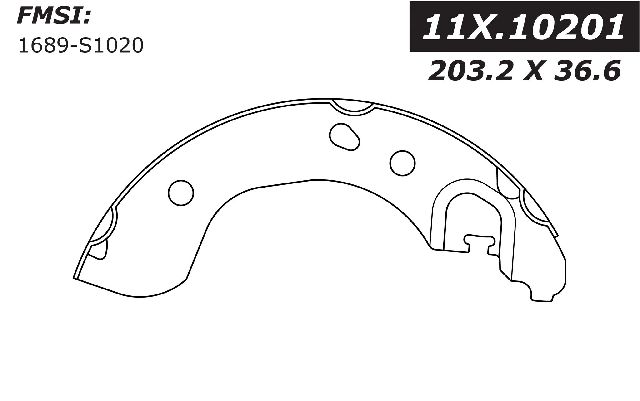 2014-2019 Nissan Versa Note Drum Brake Shoe - Rear (Centric)