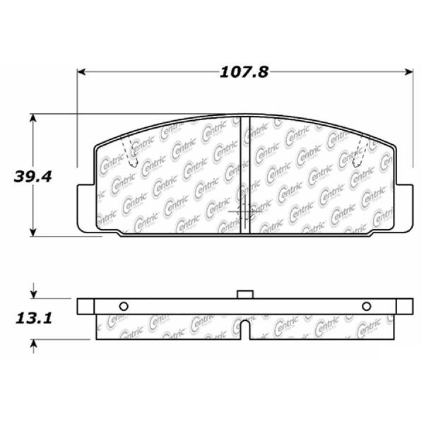 2003-2005 Mazda 6 Disc Brake Pad Set - Rear (Centric)