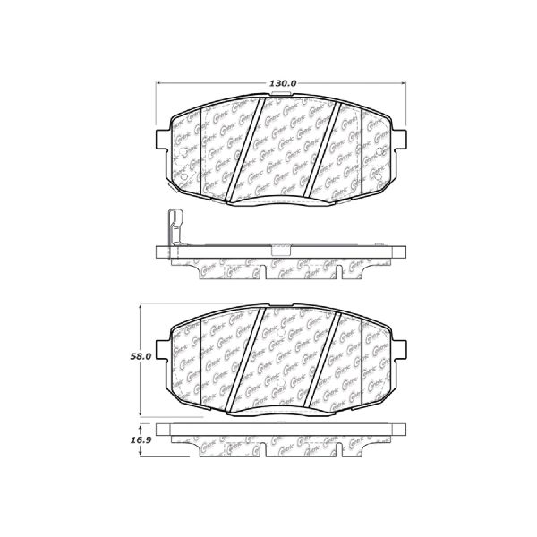 2014-2016 Kia Soul Disc Brake Pad Set - Front (Centric)