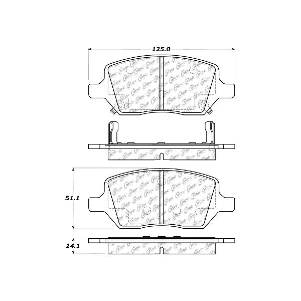2005-2007 Saturn Relay Disc Brake Pad Set - Rear (Centric)