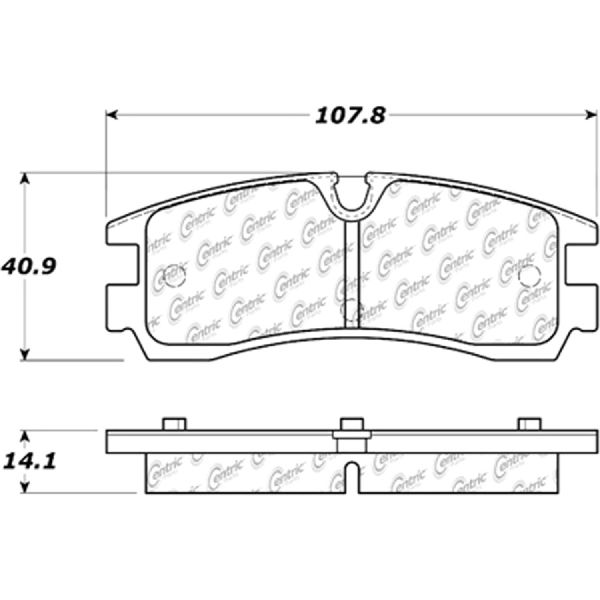 1998-2003 Cadillac Seville Disc Brake Pad Set - Rear (Centric)