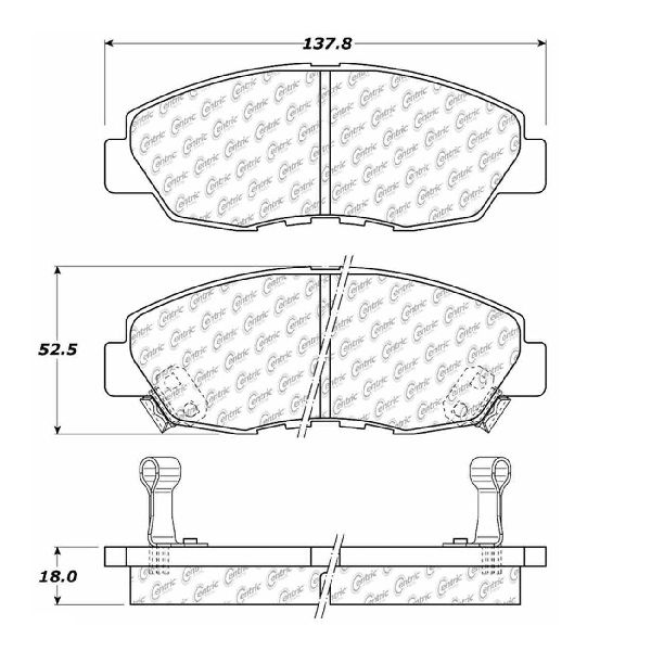 1997-1999 Acura CL Disc Brake Pad Set - Front (Centric)