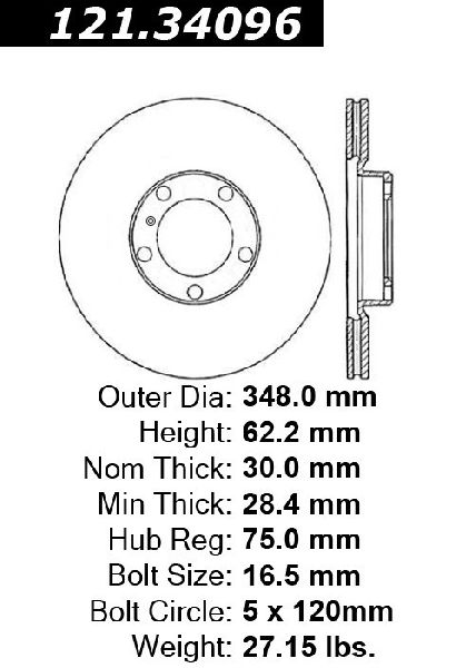2008-2010 BMW X6 Disc Brake Rotor - Front (Centric)