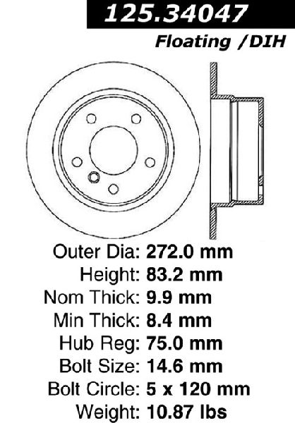 1996-2002 BMW Z3 Disc Brake Rotor - Rear (Centric)