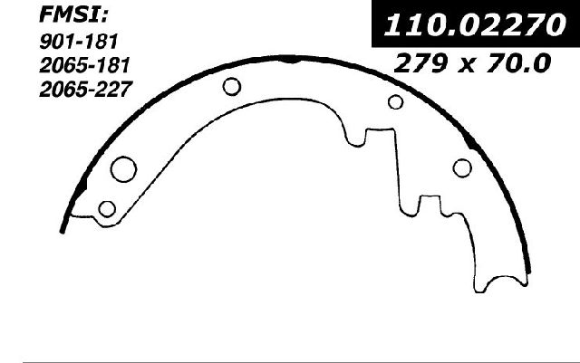 1966-1969 Chevrolet Caprice Drum Brake Shoe - Front (Centric)