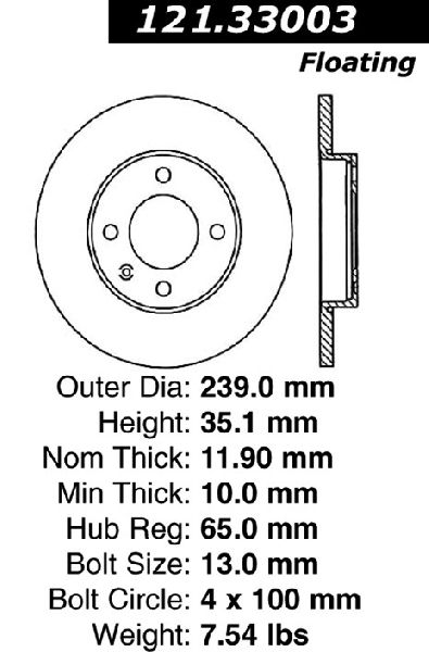 1980-1998 Volkswagen Jetta Disc Brake Rotor - Front (Centric)
