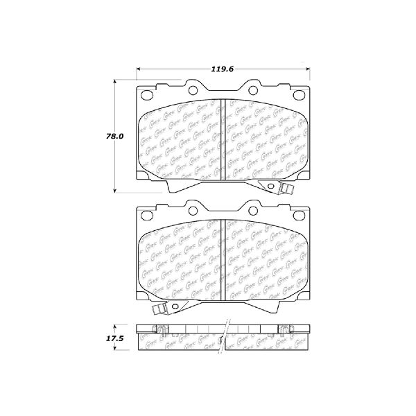 1998-2007 Toyota Land Cruiser Disc Brake Pad Set - Front (Centric)
