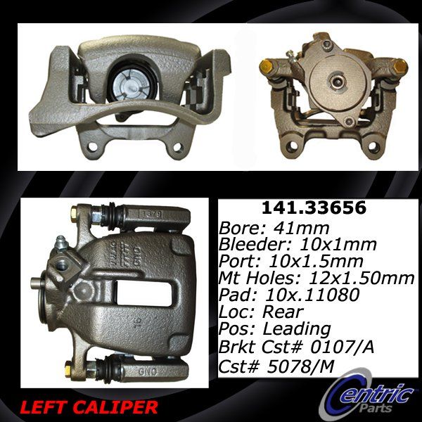 2011-2017 Volkswagen Tiguan Disc Brake Caliper - Rear Left (Centric)