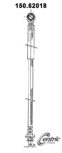 1977-1978 Chevrolet Caprice Brake Hydraulic Hose - Front (Centric)