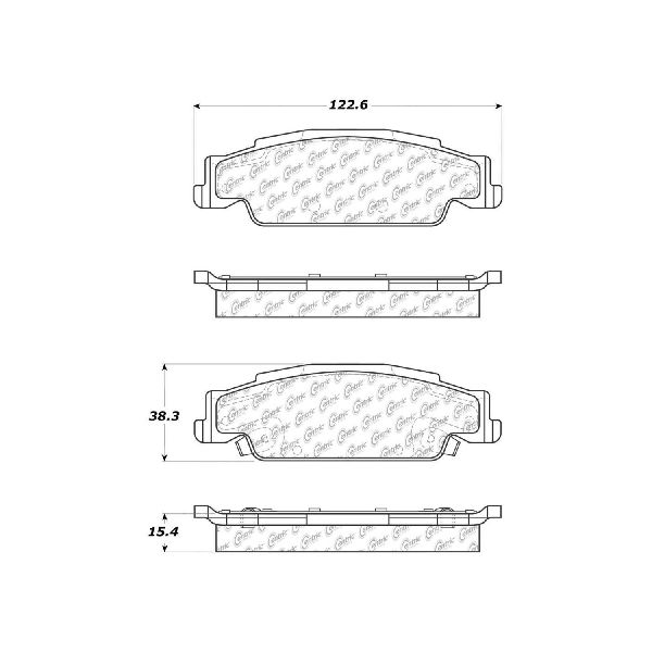 2005-2011 Cadillac STS Disc Brake Pad Set - Rear (Centric)