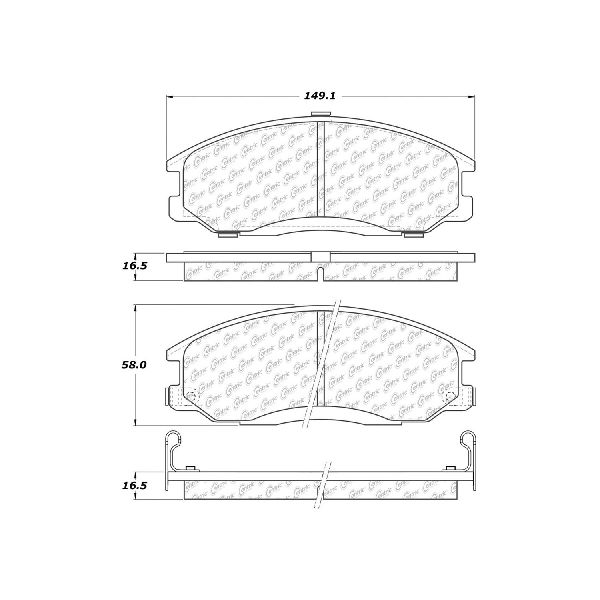 2002-2003 Kia Sedona Disc Brake Pad Set - Front (Centric)