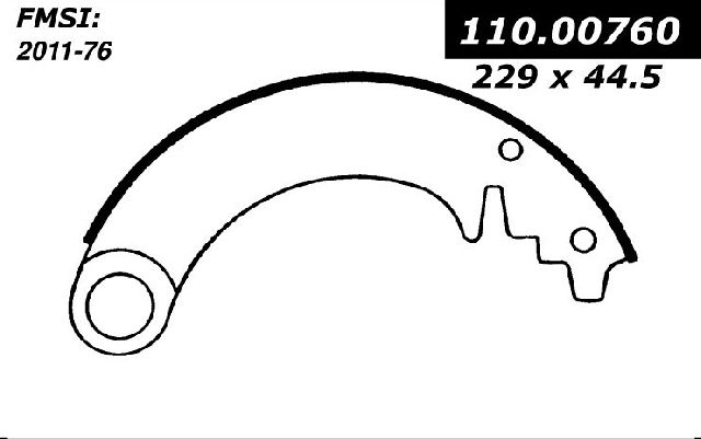 1943-1953 Jeep Willys Drum Brake Shoe - Front or Rear (Centric)