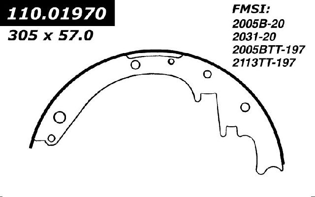 1954-1955 Buick Century Drum Brake Shoe - Front or Rear (Centric)