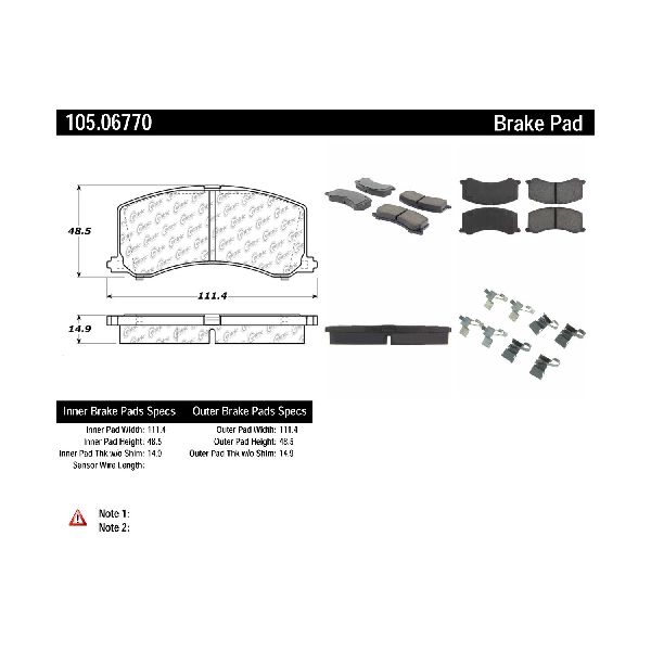 1995-2002 Suzuki Esteem Disc Brake Pad Set - Front (Centric)