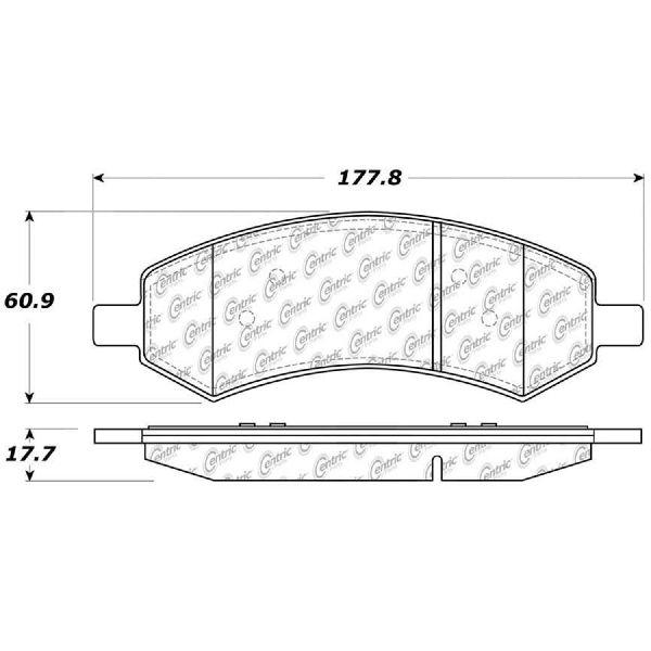 2007-2009 Dodge Durango Disc Brake Pad Set - Front (Centric)