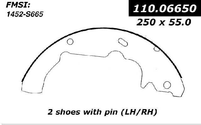 1993-2002 Mercury Villager Drum Brake Shoe - Rear (Centric)