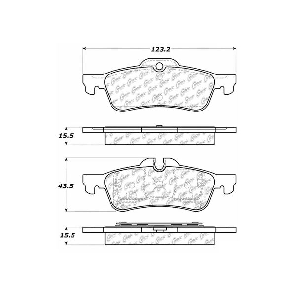 2002-2008 Mini Cooper Disc Brake Pad Set - Rear (Centric)