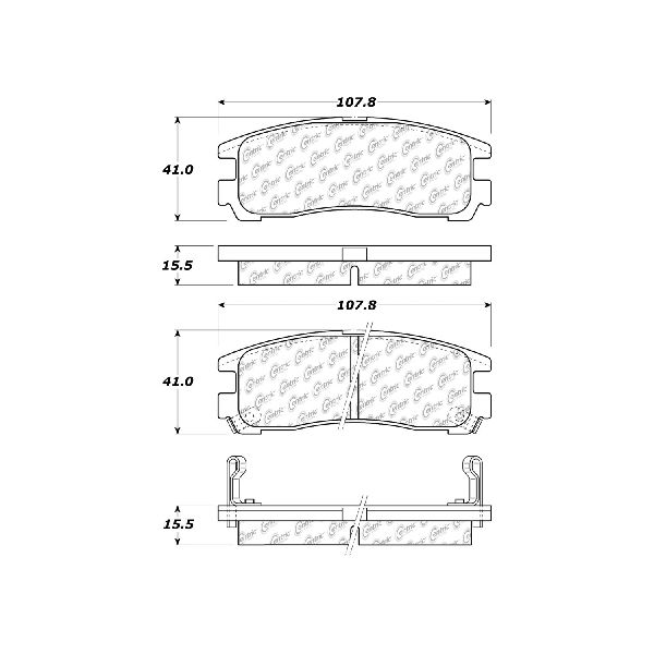 1995-2000 Dodge Avenger Disc Brake Pad Set - Rear (Centric)