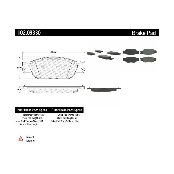 2003-2005 Jaguar S-Type Disc Brake Pad Set - Front (Centric)