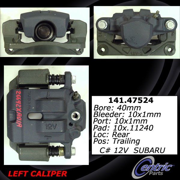 2008-2014 Subaru Tribeca Disc Brake Caliper - Rear Left (Centric)