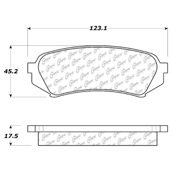 1998-2007 Toyota Land Cruiser Disc Brake Pad Set - Rear (Centric)