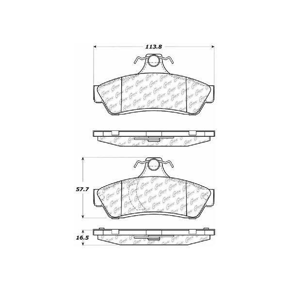 2004 Pontiac GTO Disc Brake Pad Set - Rear (Centric)