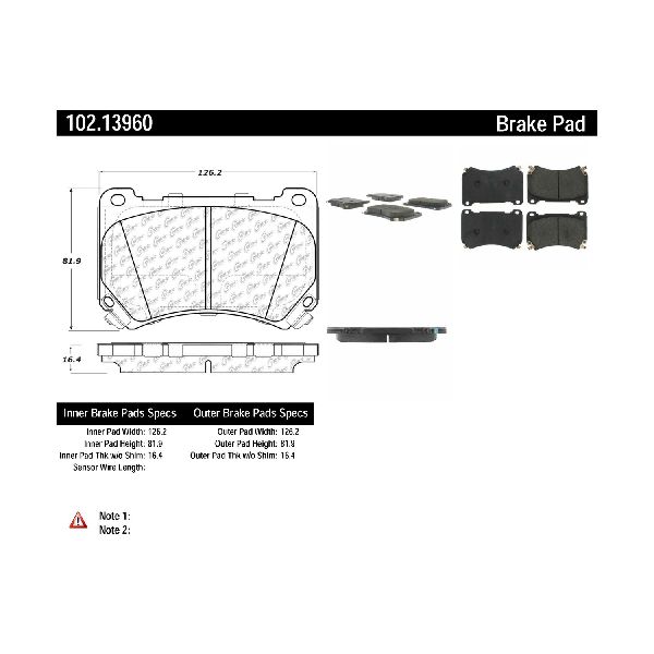 2011 Hyundai Equus Disc Brake Pad Set - Front (Centric)