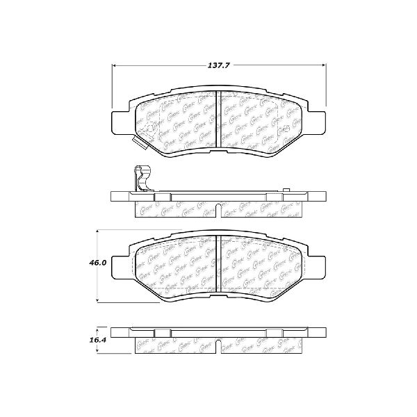 2011 Saab 9-4X Disc Brake Pad Set - Rear (Centric)