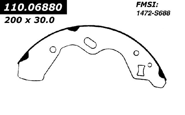 1994-1997 Ford Aspire Drum Brake Shoe - Rear (Centric)