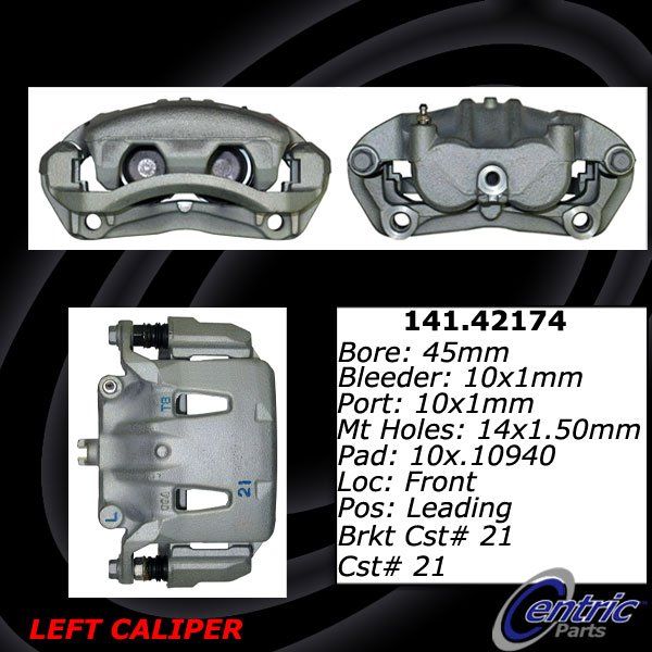 2011-2013 Nissan LEAF Disc Brake Caliper - Front Left (Centric)