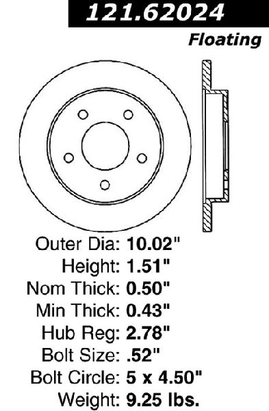 1986-1991 Cadillac Eldorado Disc Brake Rotor - Rear (Centric)