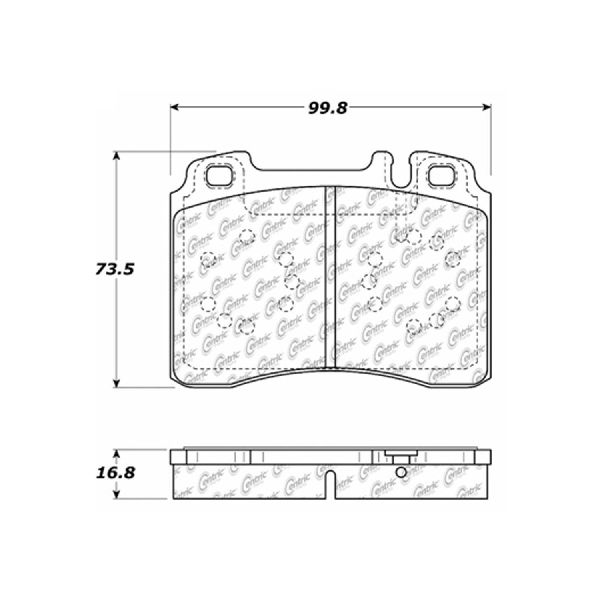 1994-2002 Mercedes-Benz SL600 Disc Brake Pad Set - Front (Centric)