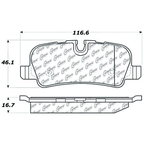 2010-2013 Land Rover Range Rover Sport Disc Brake Pad Set - Rear (Centric)