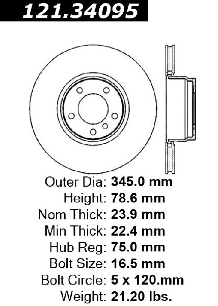 2008-2019 BMW X6 Disc Brake Rotor - Rear (Centric)